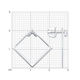 Серьги Diamant - Серебро 925, Фианит (арт. 94-122-02380-1)