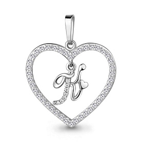 Подвеска Аквамарин - Серебро 925, Фианит (арт. 24691А.5)