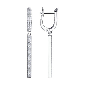 Серьги SOKOLOV - Серебро 925, Фианит (арт. 94026259-91)