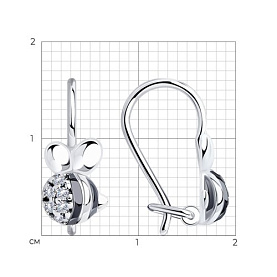 Серьги Diamant - Серебро 925, Фианит (арт. 94-120-00987-1)