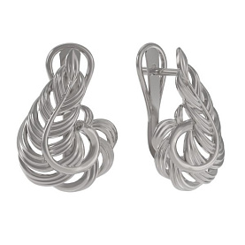Серьги ООО "ЮК "Арина" - Серебро 925 (арт. 1038032-00000)