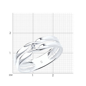 Кольцо SOKOLOV - Серебро 925, Бриллиант (арт. 87010014)