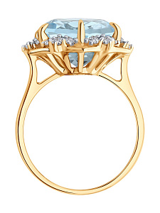 Кольцо Diamant - Золото 585, Топаз, Фианит (арт. 51-310-02159-1)