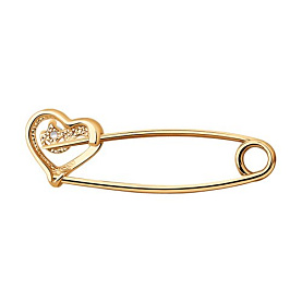 Булавка SOKOLOV - Серебро 925, Фианит (арт. 93040029)