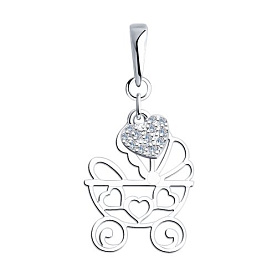 Подвеска SOKOLOV - Серебро 925, Фианит (арт. 94032788)