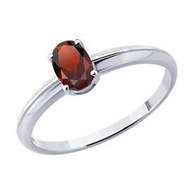 Кольцо SOKOLOV - Серебро 925, Гранат (арт. 92014858)