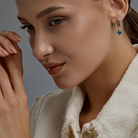 Серьги Diamant - Серебро 925, Кристалл (арт. 94-121-00244-2)