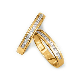 Кольцо Атолл - Золото 585, Бриллиант (арт. 1901бр)