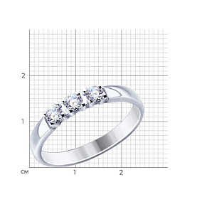 Кольцо Diamant - Серебро 925, Фианит (арт. 94-110-01638-1)