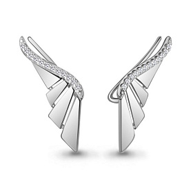 Серьги Аквамарин - Серебро 925, Фианит (арт. 400124А.5)