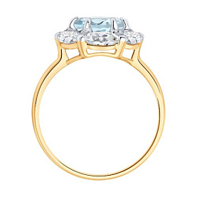 Кольцо Diamant - Золото 585, Топаз, Фианит (арт. 51-310-02100-1)