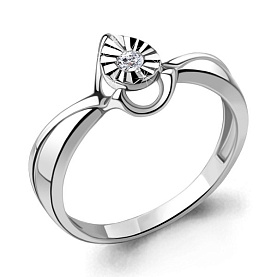 Кольцо Аквамарин - Серебро 925, Фианит (арт. 68976.5)