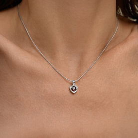 Подвеска SOKOLOV - Серебро 925, Гранат, Фианит (арт. 92030894)