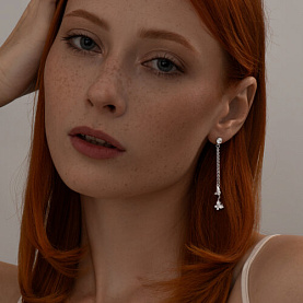 Серьги SOKOLOV - Серебро 925, Фианит (арт. 94025979)