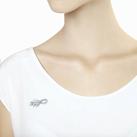 Брошь Diamant - Серебро 925, Фианит (арт. 94-140-00614-1)