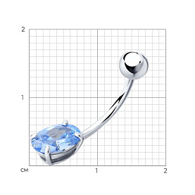 Пирсинг SOKOLOV - Серебро 925, Фианит (арт. 94060058)