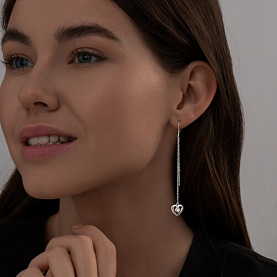 Серьги SOKOLOV - Серебро 925, Фианит (арт. 94023128)