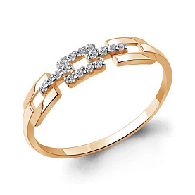 Кольцо Аквамарин - Золото 375, Фианит (арт. 600687А.8)