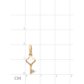 Подвеска ЮФ Династия - Золото 585, Фианит (арт. 100028-1102)