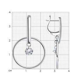 Серьги SOKOLOV - Серебро 925, Фианит (арт. 94024398)