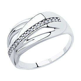 Кольцо SOKOLOV - Серебро 925, Фианит (арт. 94012880)