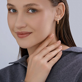 Серьги Diamant - Золото 585, Фианит (арт. 51-120-00363-1)