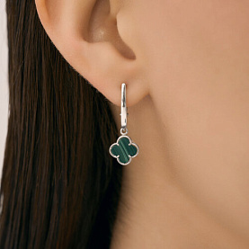 Серьги SOKOLOV - Серебро 925, Малахит (арт. 83020448)