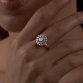 Кольцо Diamant - Золото 585, Фианит (арт. 51-110-02419-1)