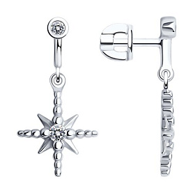 Серьги SOKOLOV - Серебро 925, Фианит (арт. 94025788)