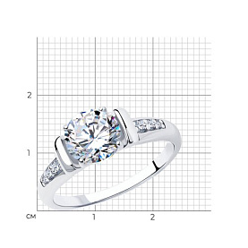 Кольцо SOKOLOV - Серебро 925, Фианит (арт. 94012674)