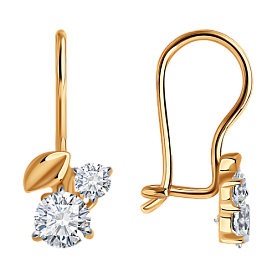 Серьги SOKOLOV - Золото 375, Фианит (арт. 026836-4)