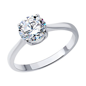 Кольцо SOKOLOV - Серебро 925, Фианит (арт. 94013758)