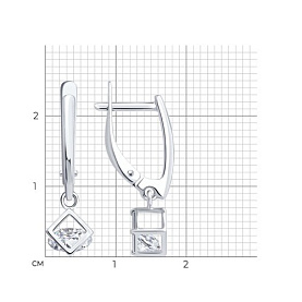 Серьги SOKOLOV - Серебро 925, Фианит (арт. 94027087)