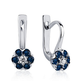 Серьги Platinum Lab. - Платина 950 (арт. ПС-247С-01)