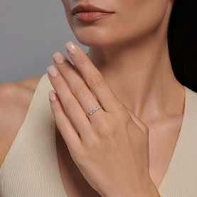 Кольцо SOKOLOV - Золото 585, Фианит (арт. 018863-3)