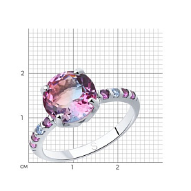 Кольцо SOKOLOV - Серебро 925, Синтетический ситалл , Фианит (арт. 92011717)