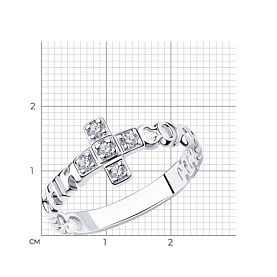 Кольцо SOKOLOV - Серебро 925, Фианит (арт. 94011892)