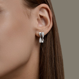 Серьги SOKOLOV - Серебро 925, Фианит (арт. 94027527)