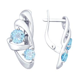 Серьги SOKOLOV - Серебро 925, Топаз (арт. 92021817)