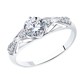 Кольцо SOKOLOV - Серебро 925, Фианит (арт. 94012216)