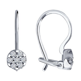 Серьги SOKOLOV - Серебро 925, Фианит (арт. 94021307)