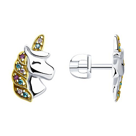 Серьги SOKOLOV - Серебро 925, Фианит (арт. 94025706)