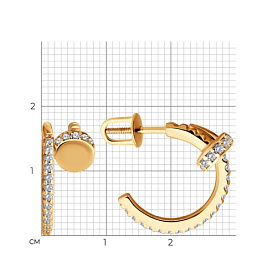 Серьги Diamant - Серебро 925, Фианит (арт. 93-122-02048-1)