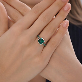 Кольцо SOKOLOV - Серебро 925, Синтетический кварц , Фианит (арт. 92014687)