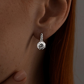 Серьги SOKOLOV - Серебро 925, Фианит (арт. 94025667)
