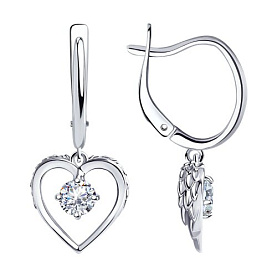 Серьги SOKOLOV - Серебро 925, Фианит (арт. 94024439)