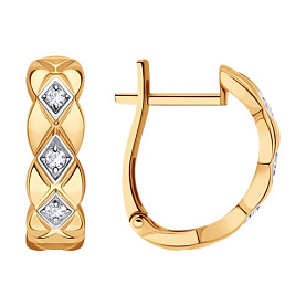 Серьги Diamant - Золото 585, Фианит (арт. 51-120-00186-1)