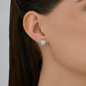 Серьги SOKOLOV - Серебро 925, Фианит (арт. 94027015)