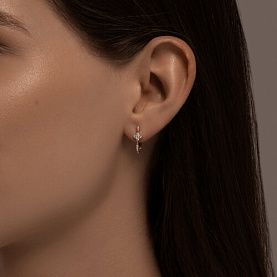 Серьги Diamant - Золото 585, Фианит (арт. 51-120-02421-1)