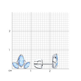 Серьги SOKOLOV - Серебро 925, Фианит (арт. 94025048)